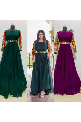 Prisha Designer Party Wear Look Gown With embroidery