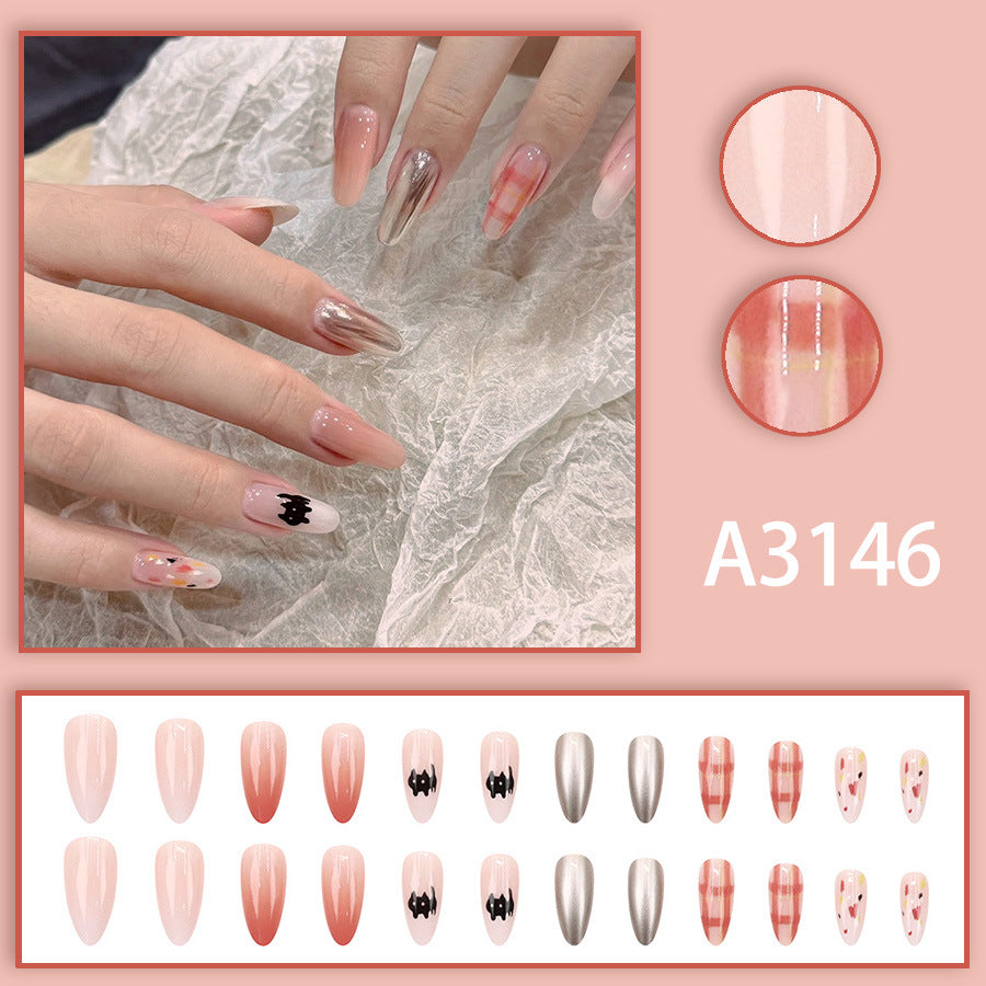Elegant Minimalist Press-On Nail Set (24pcs) (DESIGN 7663)