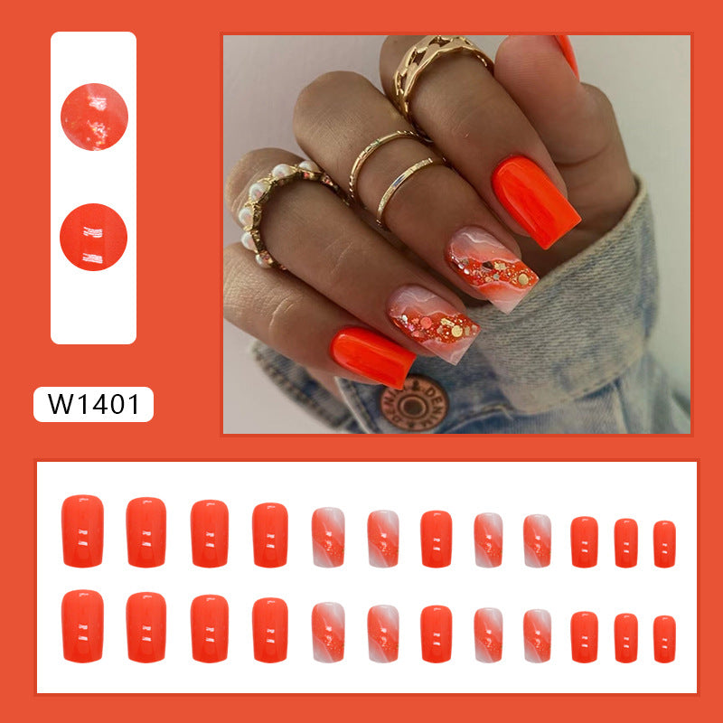 Elegant Minimalist Press-On Nail Set (24pcs) (DESIGN 7350)