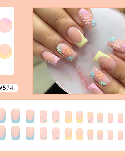 Elegant Minimalist Press-On Nail Set (24pcs) (DESIGN 7479)