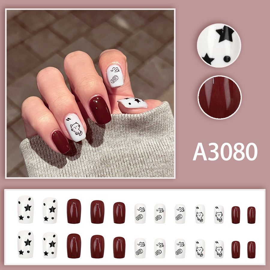 Elegant Minimalist Press-On Nail Set (24pcs) (DESIGN 7609)