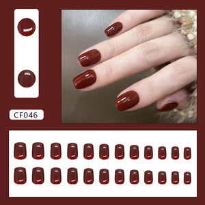 Elegant Minimalist Press-On Nail Set (24pcs) (DESIGN 7470)