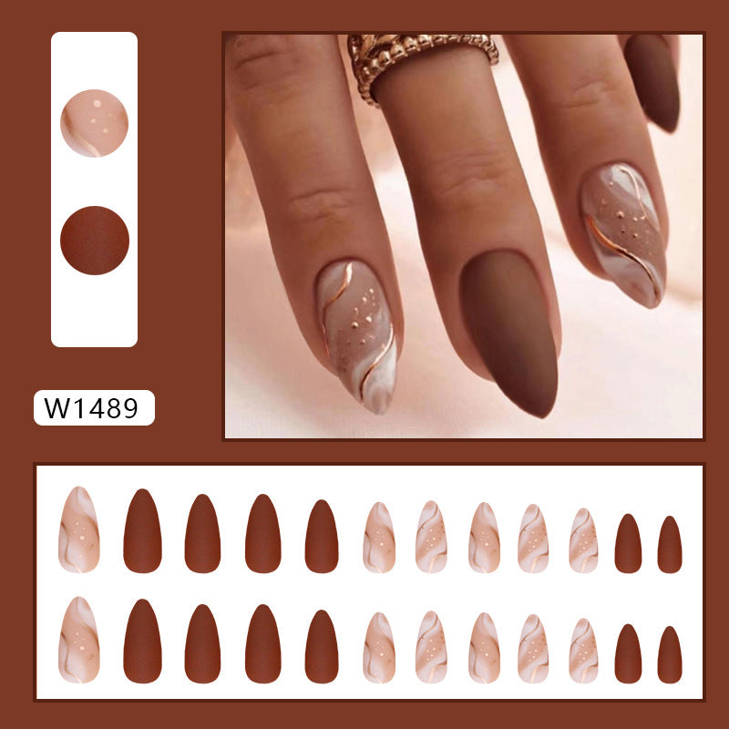 Elegant Minimalist Press-On Nail Set (24pcs) (DESIGN 7392)