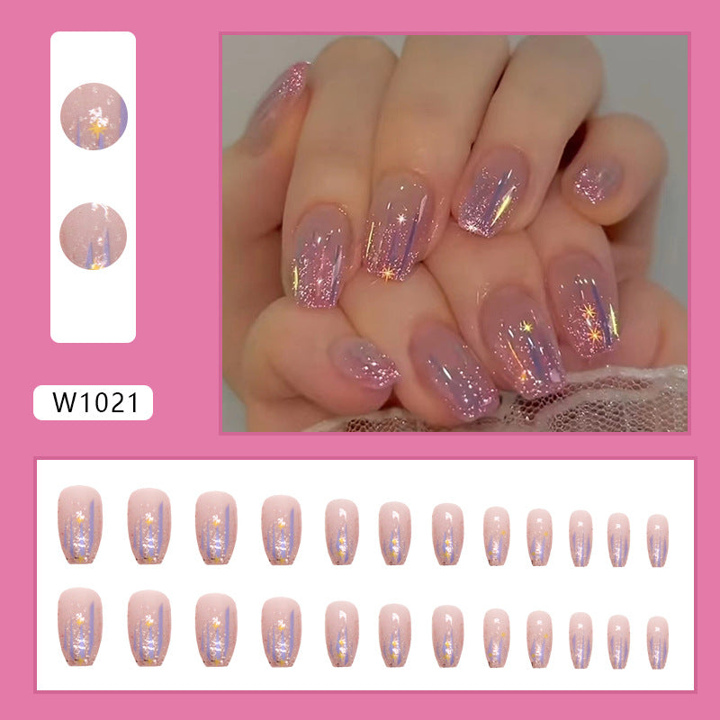 Elegant Minimalist Press-On Nail Set (24pcs) (DESIGN 7384)