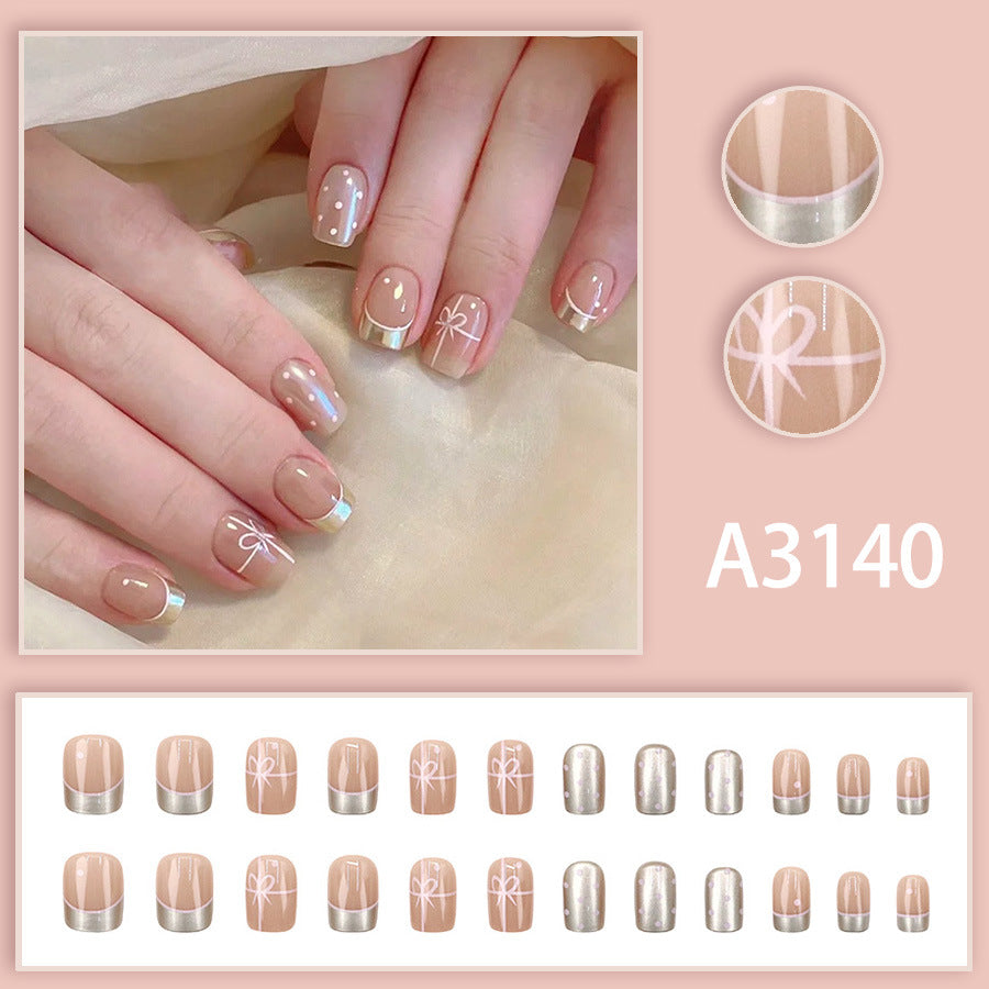 Elegant Minimalist Press-On Nail Set (24pcs) (DESIGN 7657)