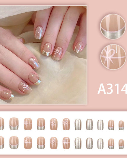 Elegant Minimalist Press-On Nail Set (24pcs) (DESIGN 7657)