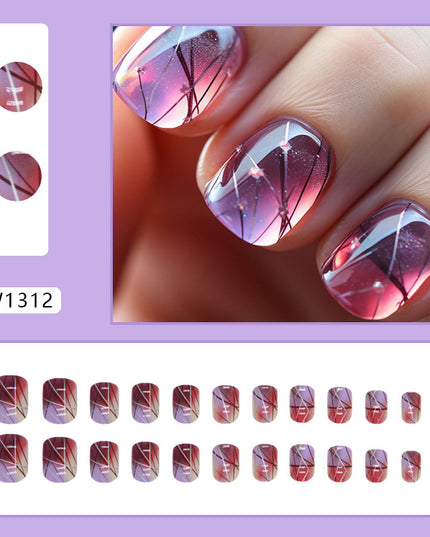 Elegant Minimalist Press-On Nail Set (24pcs) (DESIGN 7341)