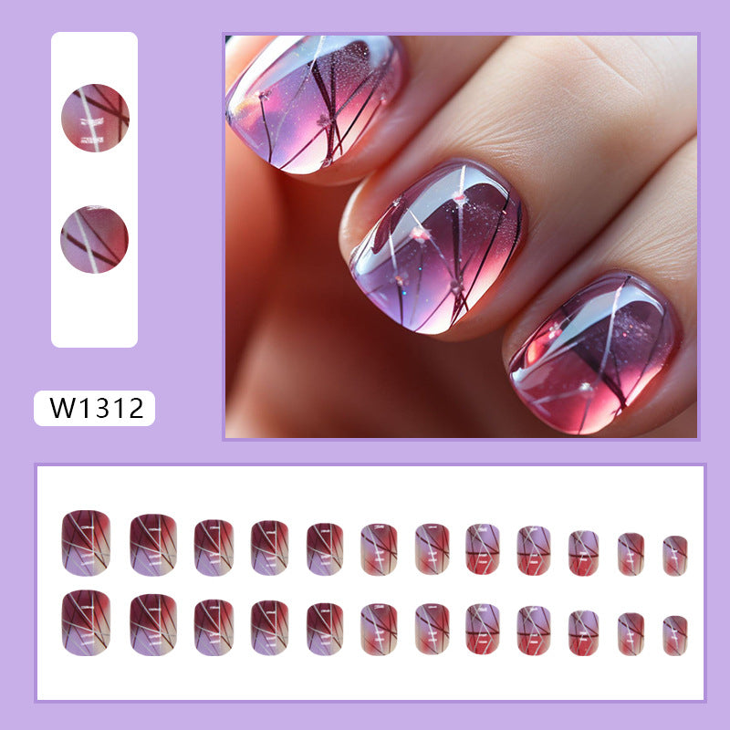 Elegant Minimalist Press-On Nail Set (24pcs) (DESIGN 7341)