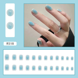 Elegant Minimalist Press-On Nail Set (24pcs) (DESIGN 7456)