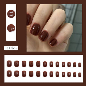 Elegant Minimalist Press-On Nail Set (24pcs) (DESIGN 7421)