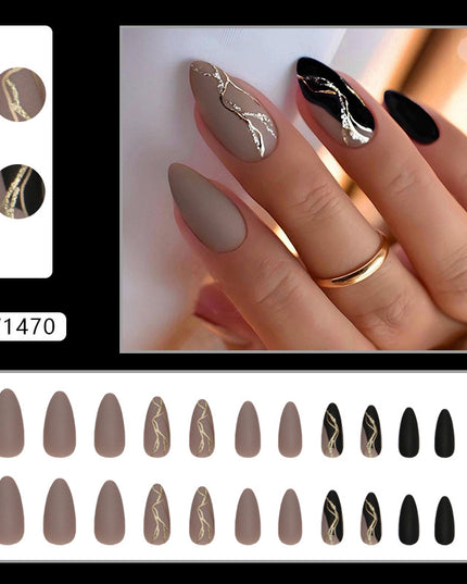 Elegant Minimalist Press-On Nail Set (24pcs) (DESIGN 7436)