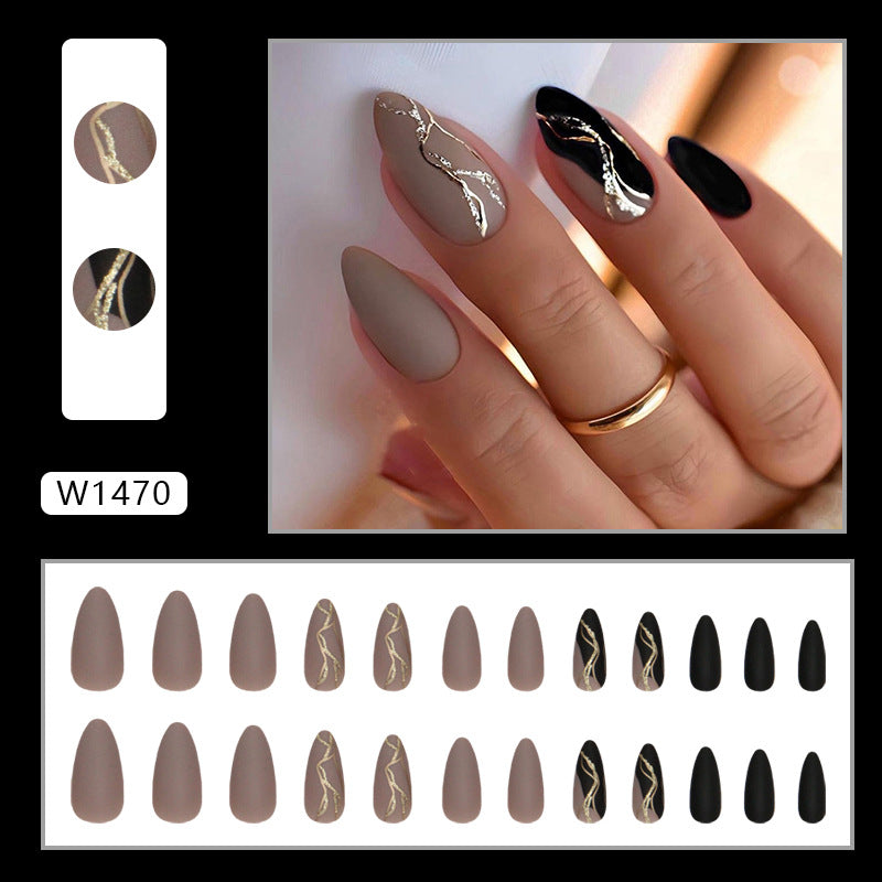 Elegant Minimalist Press-On Nail Set (24pcs) (DESIGN 7436)