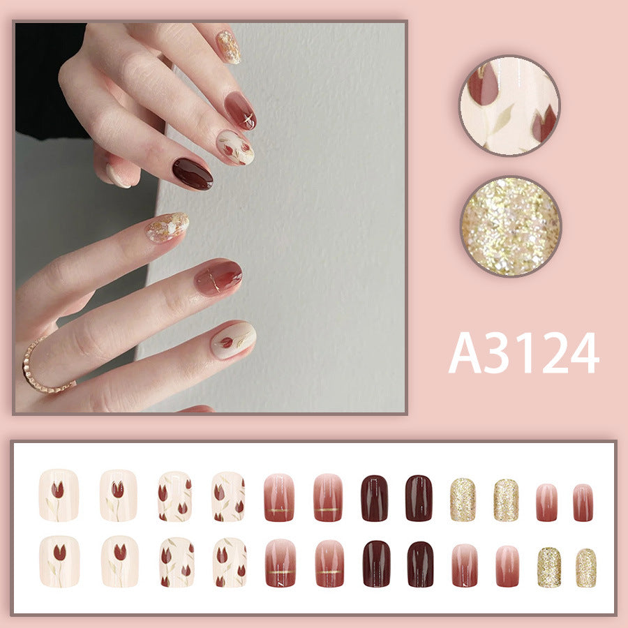 Elegant Minimalist Press-On Nail Set (24pcs) (DESIGN 7647)