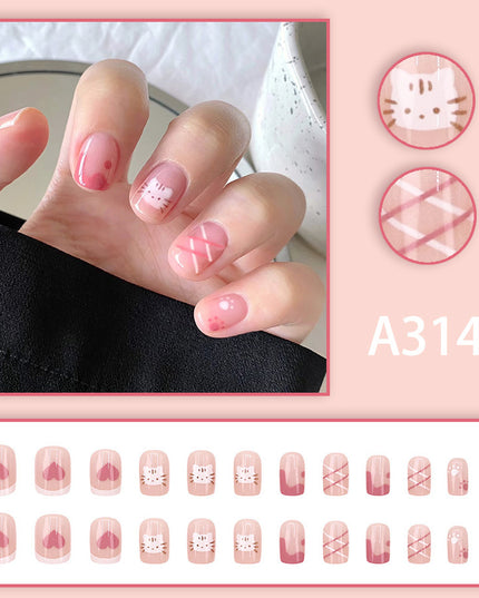 Elegant Minimalist Press-On Nail Set (24pcs) (DESIGN 7664)