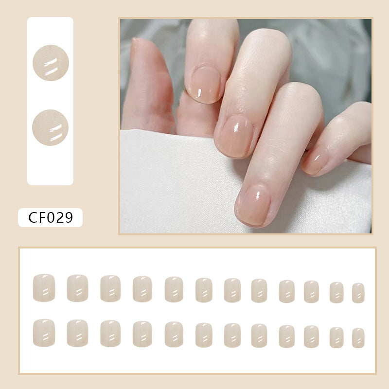 Elegant Minimalist Press-On Nail Set (24pcs) (DESIGN 7466)