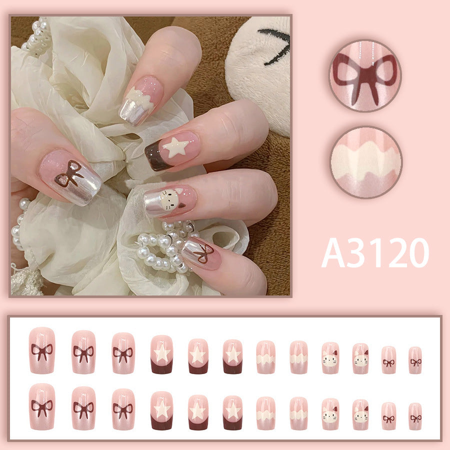 Elegant Minimalist Press-On Nail Set (24pcs) (DESIGN 7643)