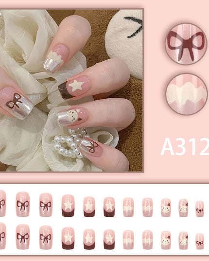 Elegant Minimalist Press-On Nail Set (24pcs) (DESIGN 7643)