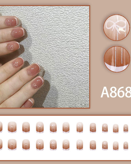 Elegant Minimalist Press-On Nail Set (24pcs) (DESIGN 7518)