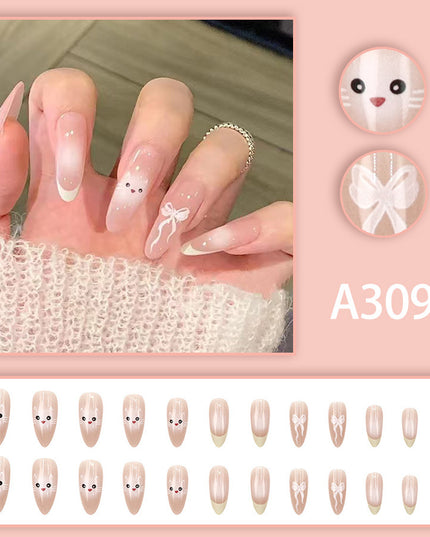 Elegant Minimalist Press-On Nail Set (24pcs) (DESIGN 7624)