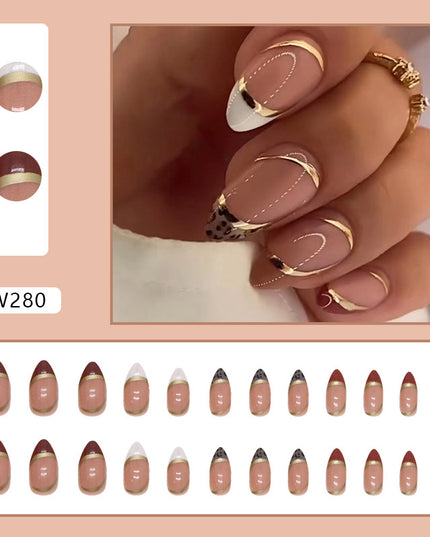 Elegant Minimalist Press-On Nail Set (24pcs) (DESIGN 7385)