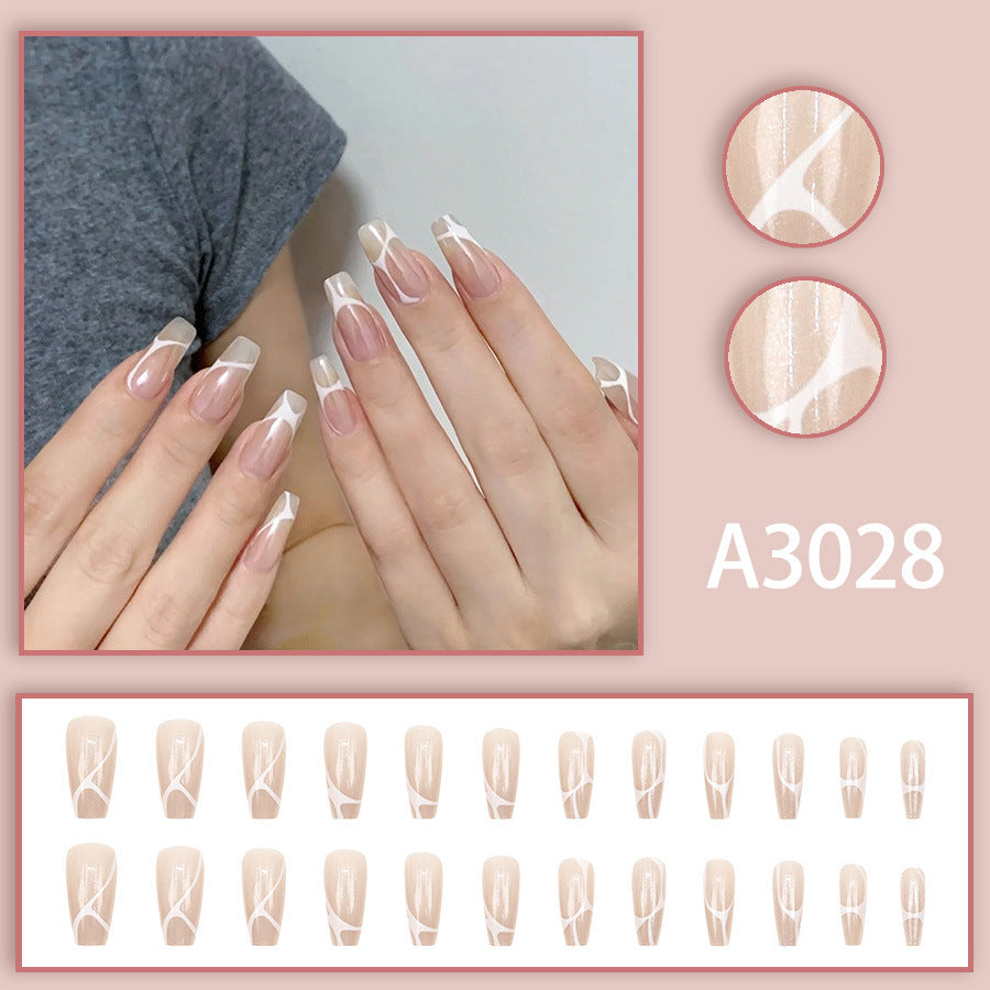 Elegant Minimalist Press-On Nail Set (24pcs) (DESIGN 7566)