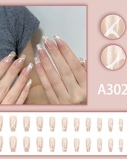 Elegant Minimalist Press-On Nail Set (24pcs) (DESIGN 7566)