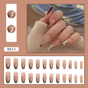 Elegant Minimalist Press-On Nail Set (24pcs) (DESIGN 7369)