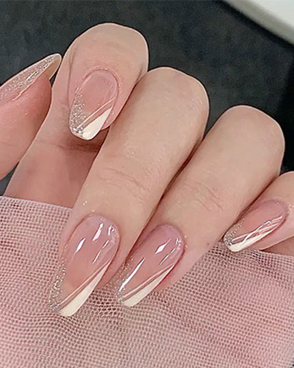 Elegant Minimalist Press-On Nail Set (24pcs) (DESIGN 7409)