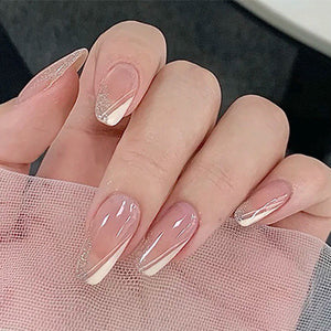 Elegant Minimalist Press-On Nail Set (24pcs) (DESIGN 7409)