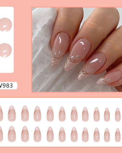 Elegant Minimalist Press-On Nail Set (24pcs) (DESIGN 7428)