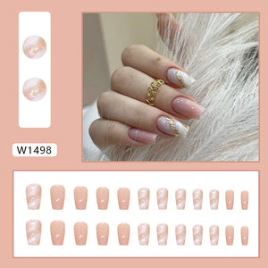 Elegant Minimalist Press-On Nail Set (24pcs) (DESIGN 7346)