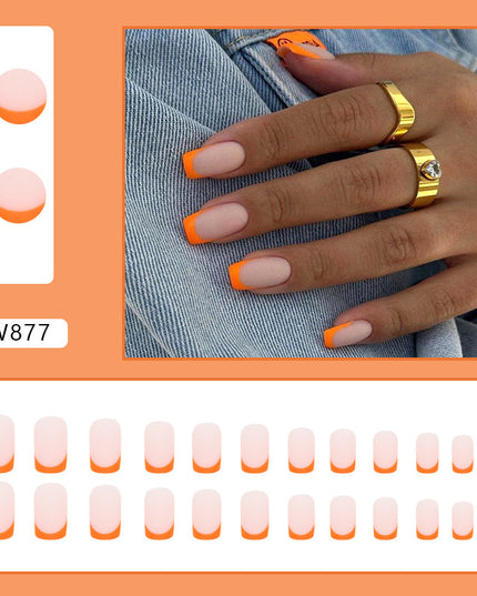 Elegant Minimalist Press-On Nail Set (24pcs) (DESIGN 7348)