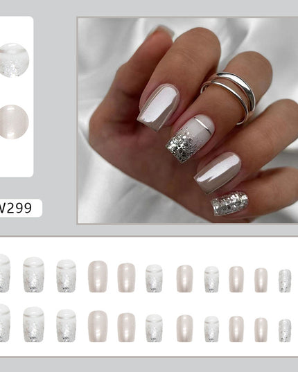 Elegant Minimalist Press-On Nail Set (24pcs) (DESIGN 7476)