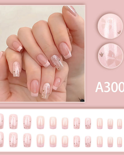 Elegant Minimalist Press-On Nail Set (24pcs) (DESIGN 7541)