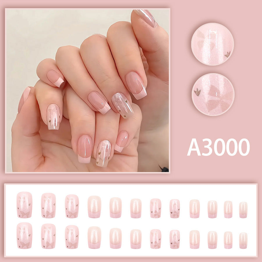 Elegant Minimalist Press-On Nail Set (24pcs) (DESIGN 7541)