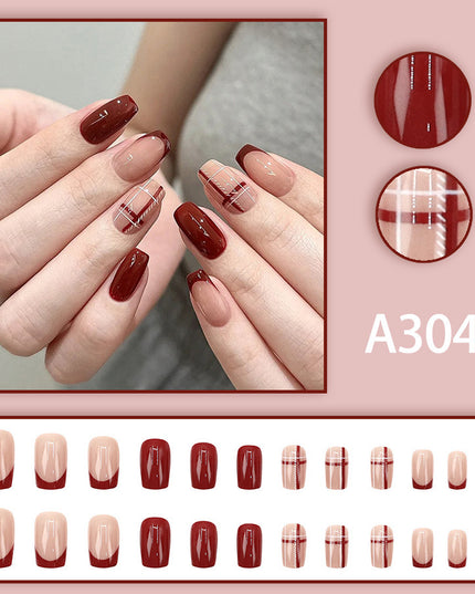 Elegant Minimalist Press-On Nail Set (24pcs) (DESIGN 7584)