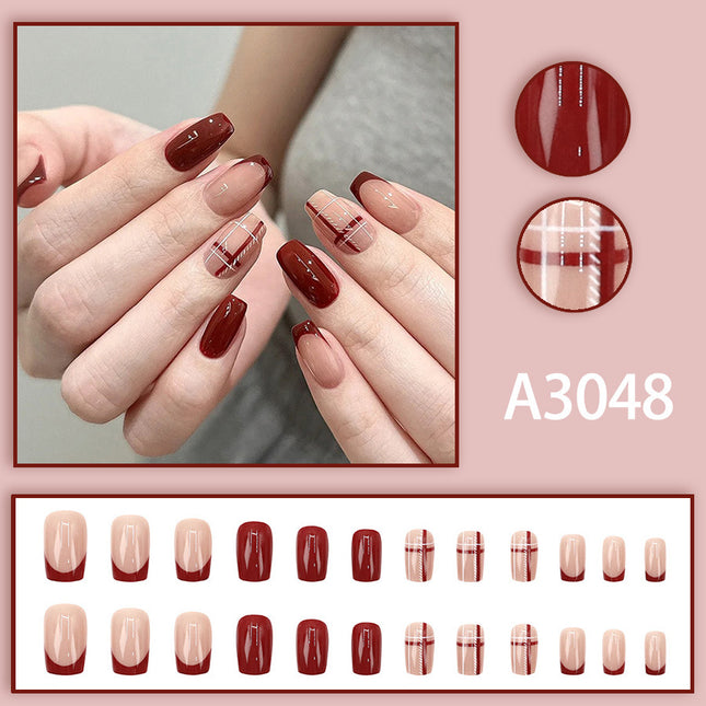 Elegant Minimalist Press-On Nail Set (24pcs) (DESIGN 7584)