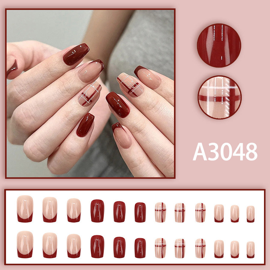 Elegant Minimalist Press-On Nail Set (24pcs) (DESIGN 7584)