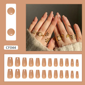 Elegant Minimalist Press-On Nail Set (24pcs) (DESIGN 7381)