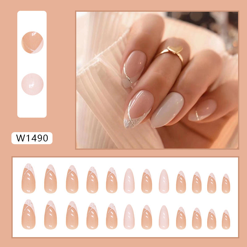 Elegant Minimalist Press-On Nail Set (24pcs) (DESIGN 7391)