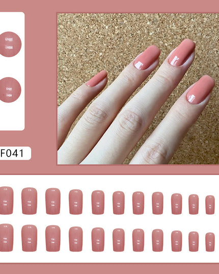 Elegant Minimalist Press-On Nail Set (24pcs) (DESIGN 7425)