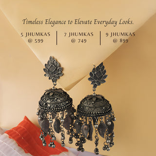 Jhumka Oxidised Earrings