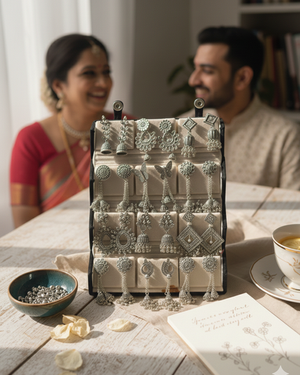 Boho Glam Oxidized Studs Gift Box – Set of 12 (COMBO 01)