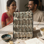 Set Of 12 Oxidized Designer Stud Earrings With Folding Jewelry Box (COMBO 01)