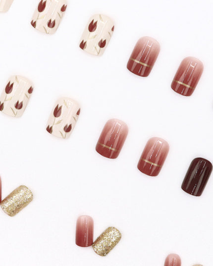 Elegant Minimalist Press-On Nail Set (24pcs) (DESIGN 7647)
