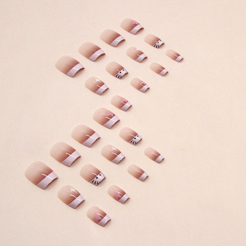 Elegant Minimalist Press-On Nail Set (24pcs) (DESIGN 7417)
