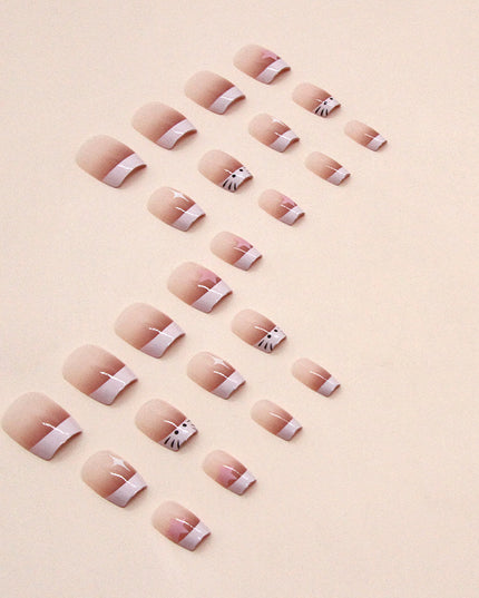 Elegant Minimalist Press-On Nail Set (24pcs) (DESIGN 7417)