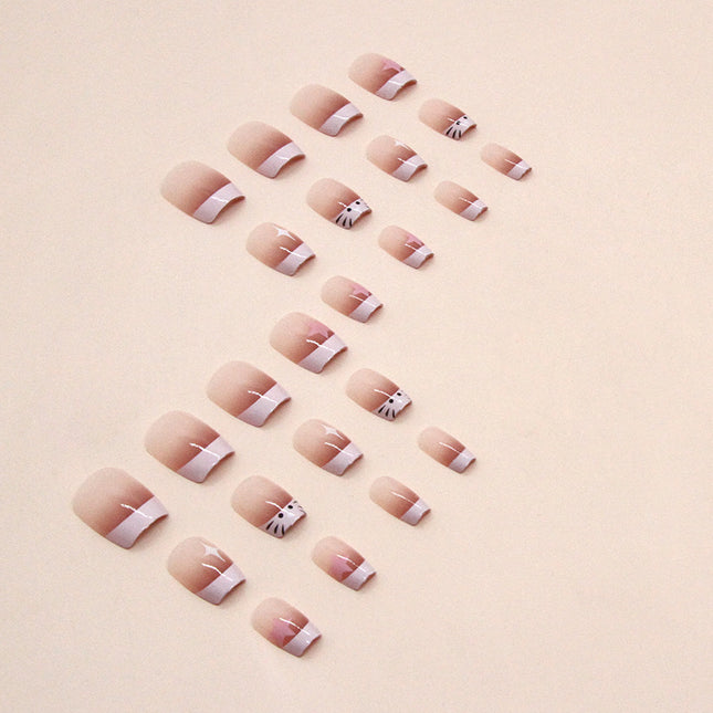 Elegant Minimalist Press-On Nail Set (24pcs) (DESIGN 7417)