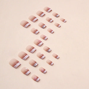 Elegant Minimalist Press-On Nail Set (24pcs) (DESIGN 7417)