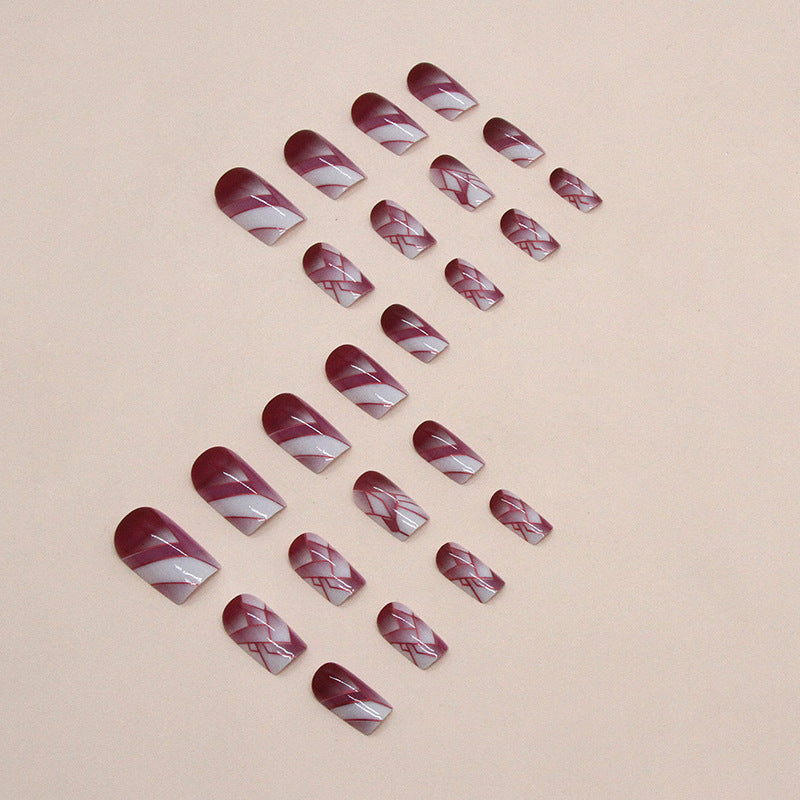 Elegant Minimalist Press-On Nail Set (24pcs) (DESIGN 7429)